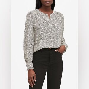 Banana Republic ECOVERO BALLOON-SLEEVE BLOUSE